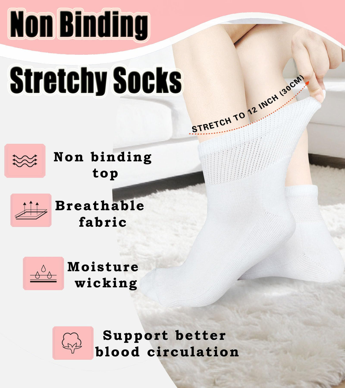 Non Binding Ankle Socks 6 Pairs R681