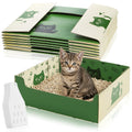 8 Pcs Disposable Cat Litter Box with Scoop W428