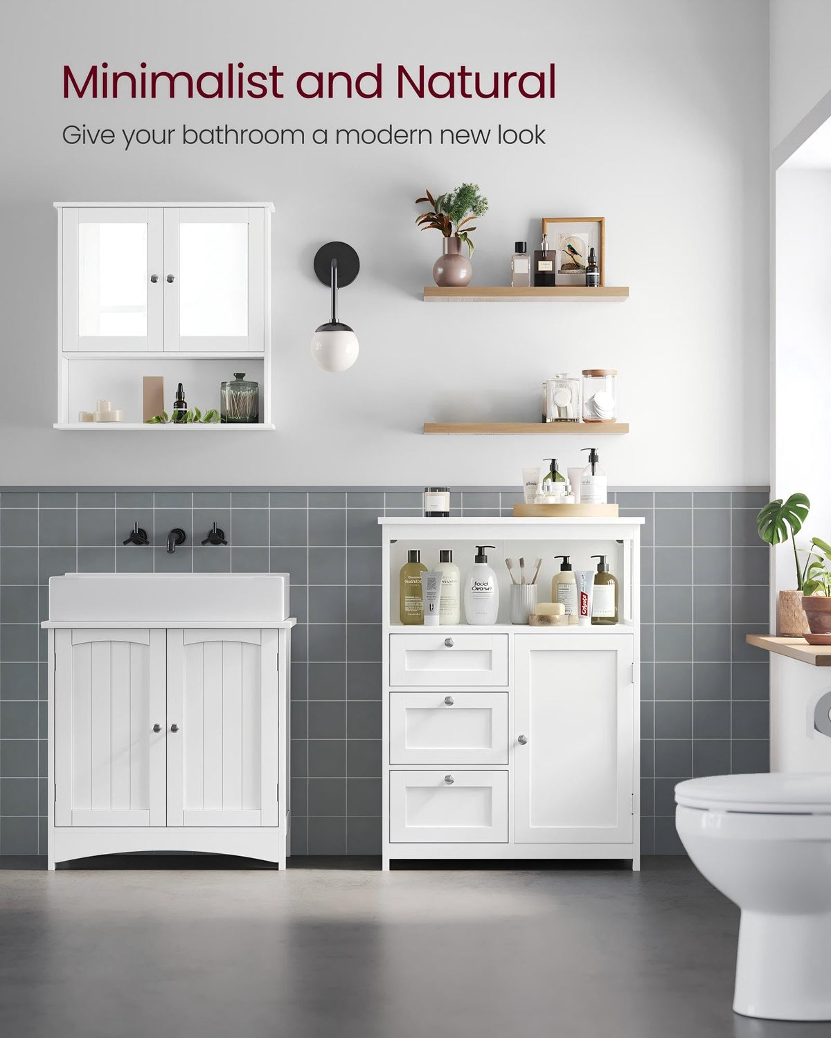 Bathroom Storage Cabinet with 3 Drawers Q6248