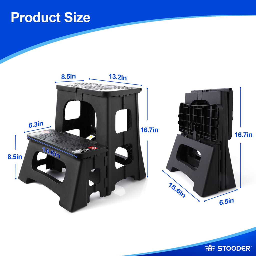 Folding 2-Step Non-Slip Step Stool O905001