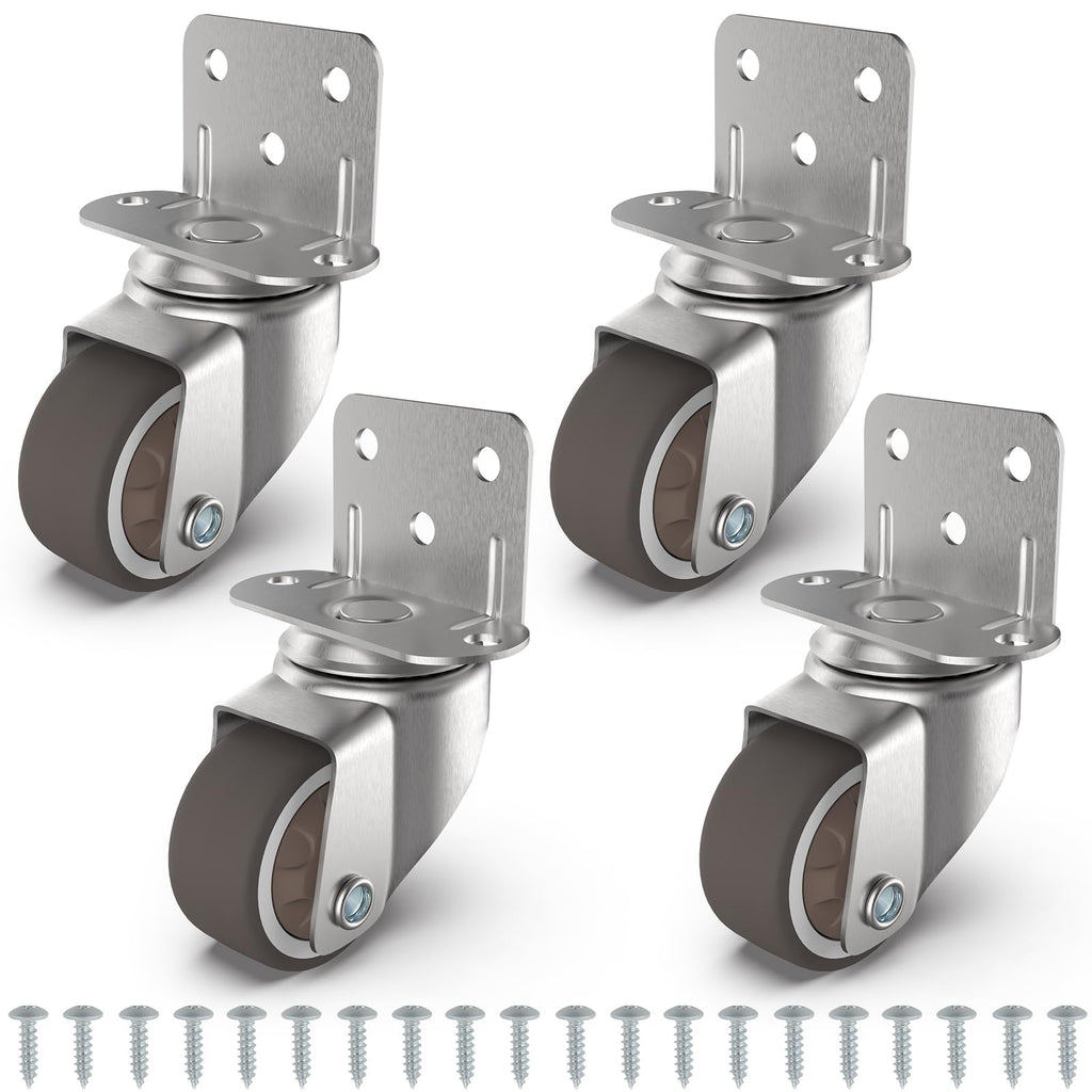 1" Swivel Plate Casters, 4 Pcs Q243