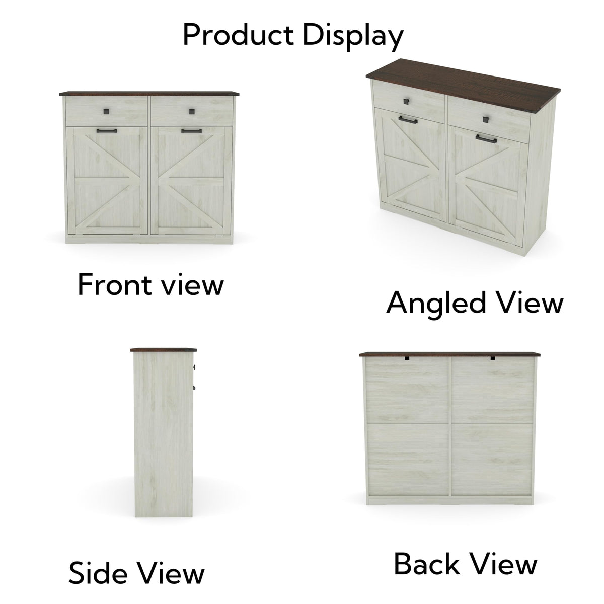 Double Tilt Out Trash Cabinet with Hideaway Drawer N77784