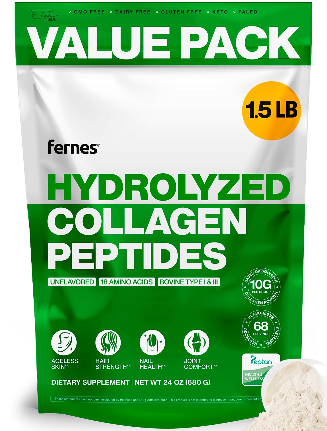 Collagen Peptides Type I & III Hydrolyzed Protein T24752
