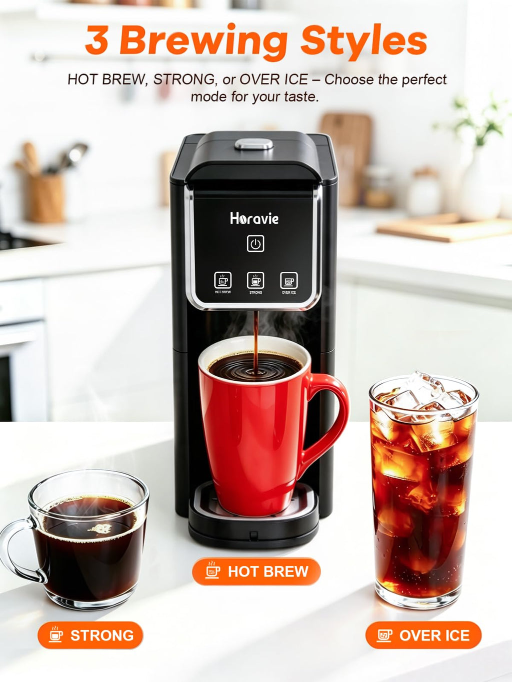 Black Single Serve Coffee Maker F943