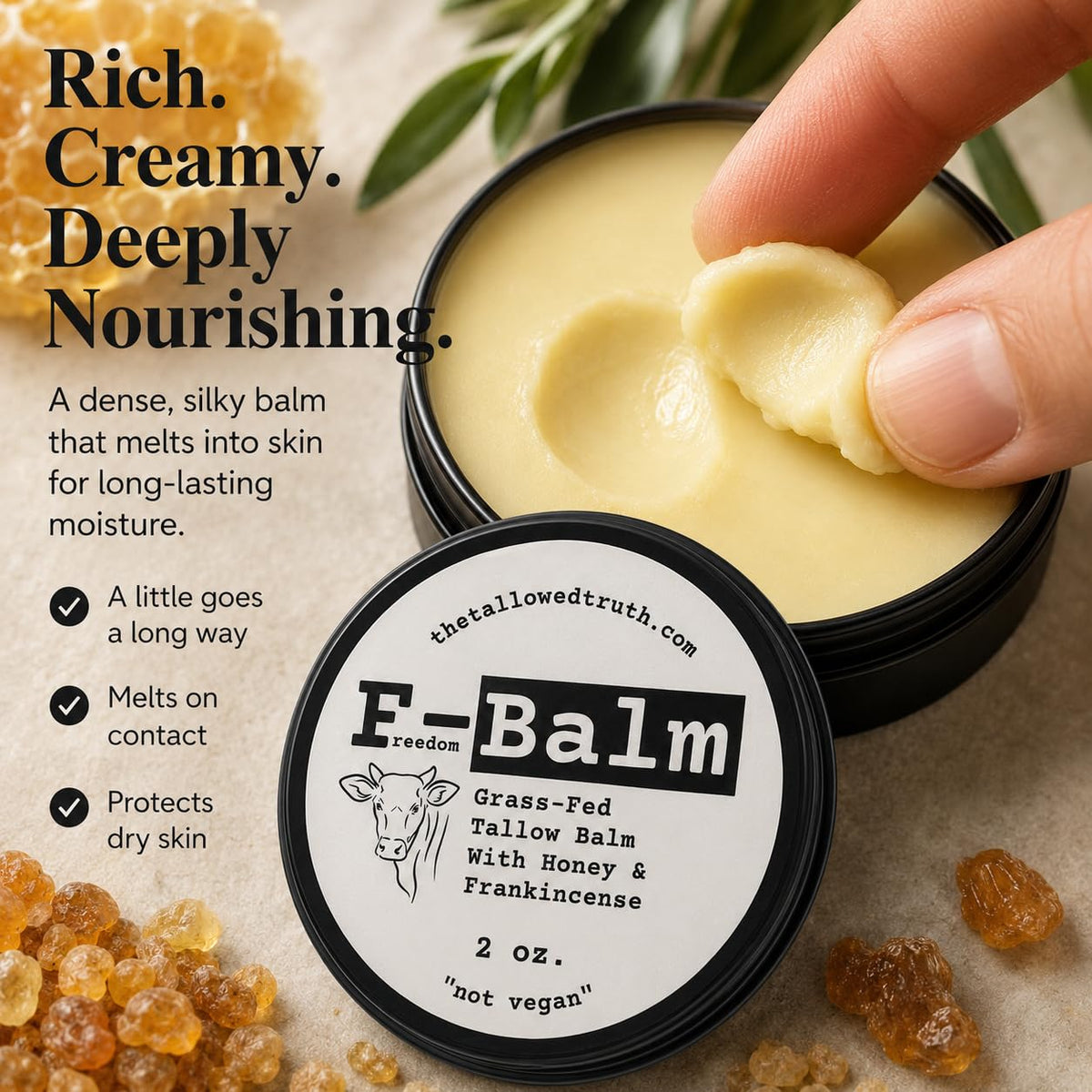 Beef Tallow and Honey Balm, 2 oz R67223