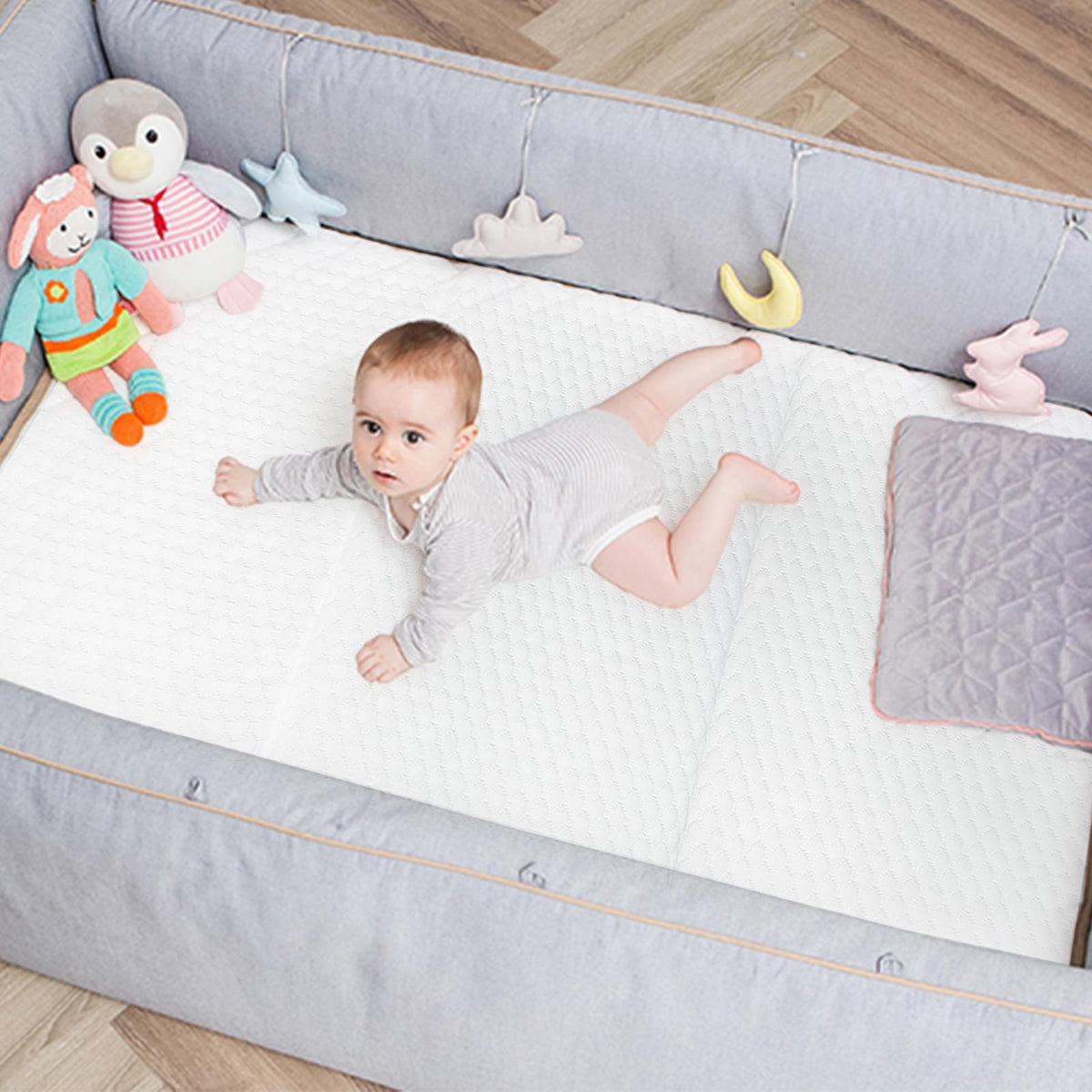 38”x26” Trifold Dual-Firmness Memory Foam Pack and Play Mattress X687772