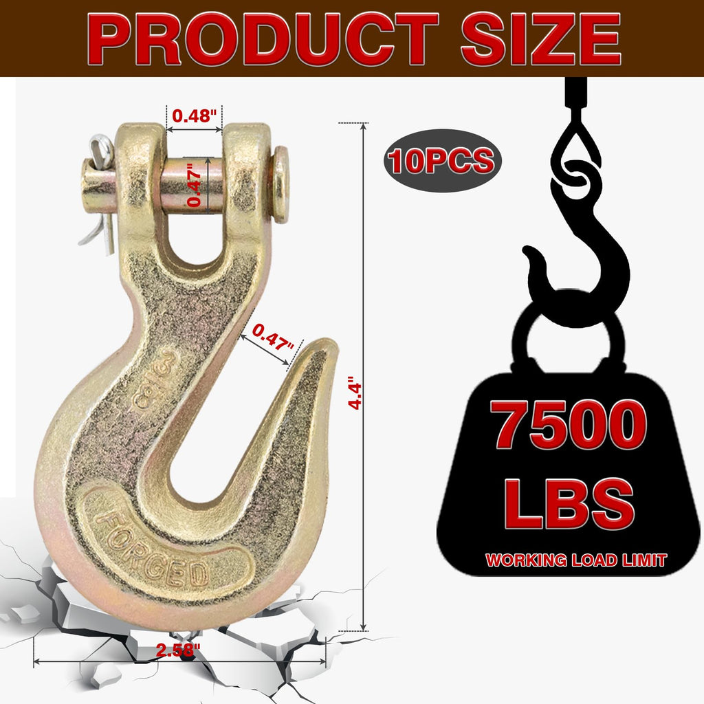 3/8 Inch G70 Clevis Grab Hooks V775