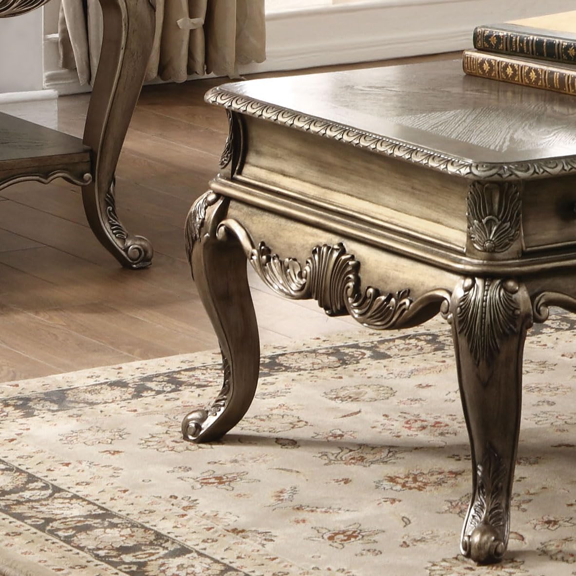 Oak Sofa Table with 2 Drawers and Bottom Shelf V19694