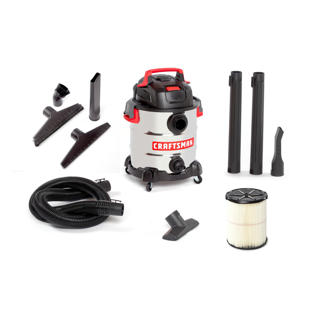 10 Gallon 6.0 Peak HP Stainless Steel Vacuum L726785