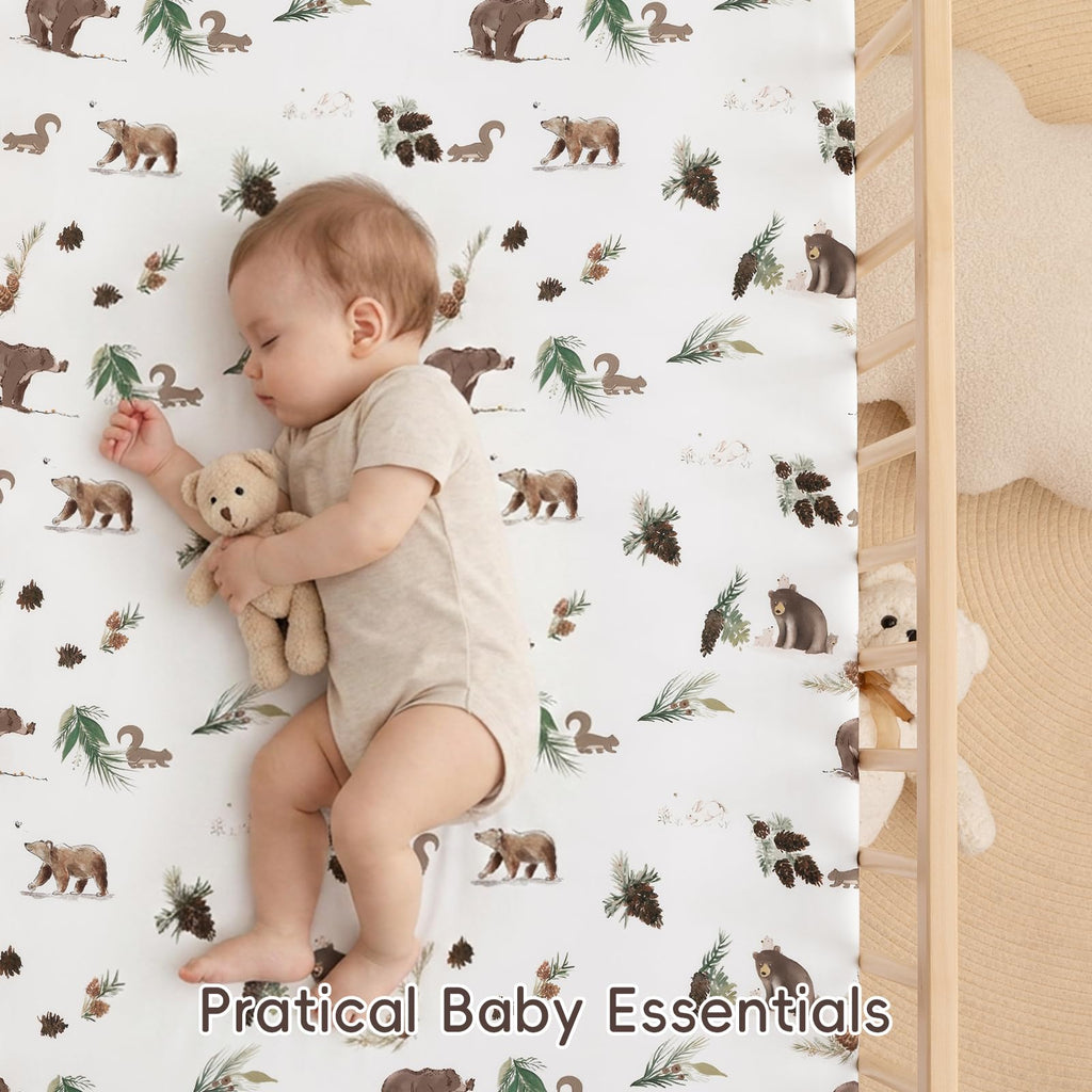 3 Pack Ultra Soft Breathable Fitted Crib Sheets 28x52 Inch A71398