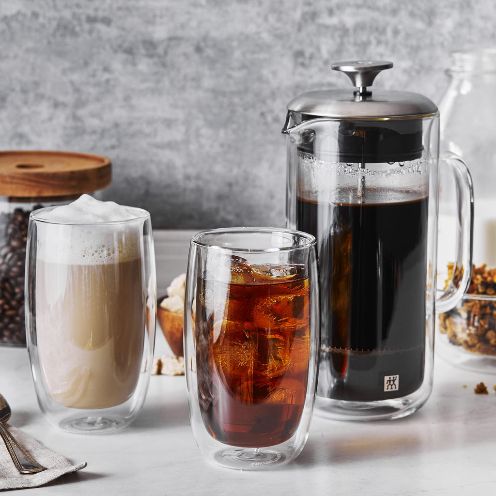 Double Wall French Press and Latte Glass E867942