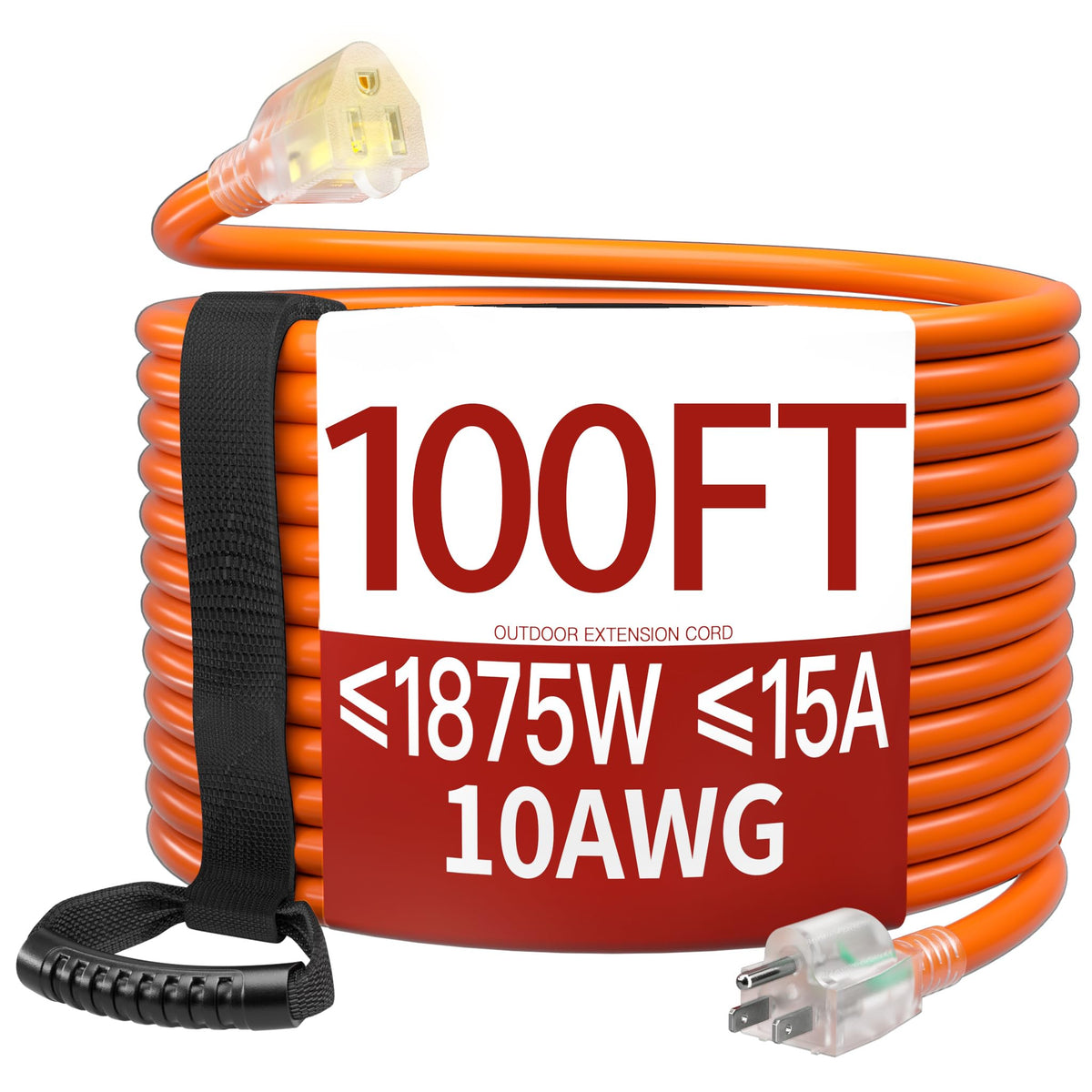 100 FT 10 Gauge Orange Extension Cord G35446