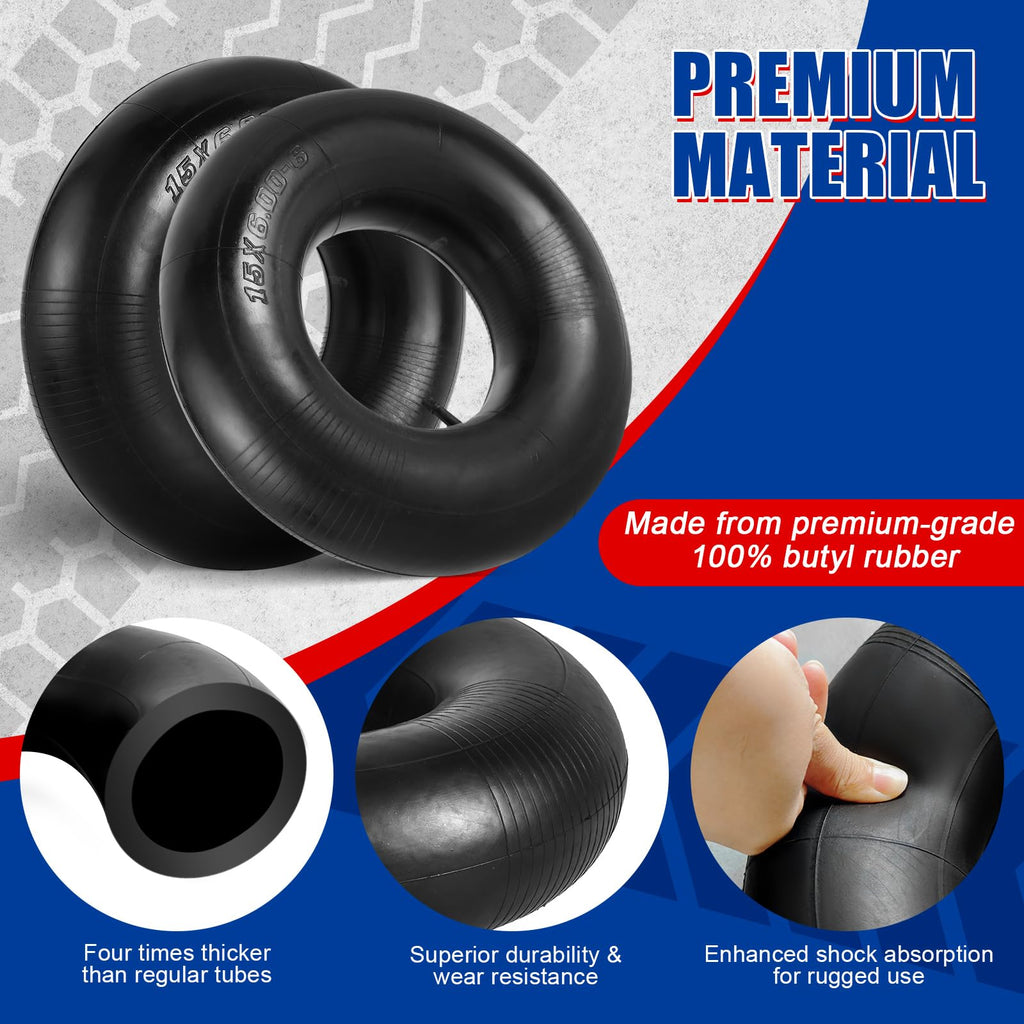 2 Pack 15 x 6.00-6 Inner Tubes F93533