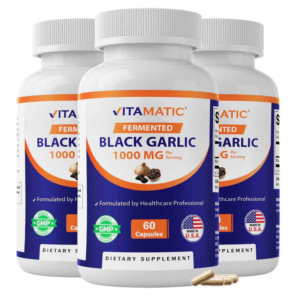 Black Garlic 1000 mg 60 Capsules 3 Pack R191