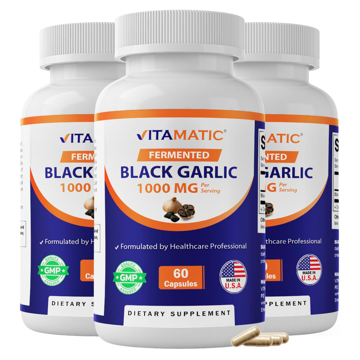 Black Garlic 1000 mg 60 Capsules 3 Pack R191