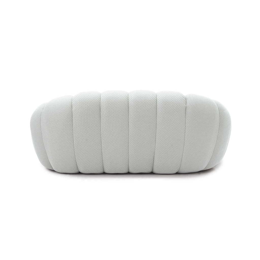 Light Grey Curved Upholstered Sofa P908