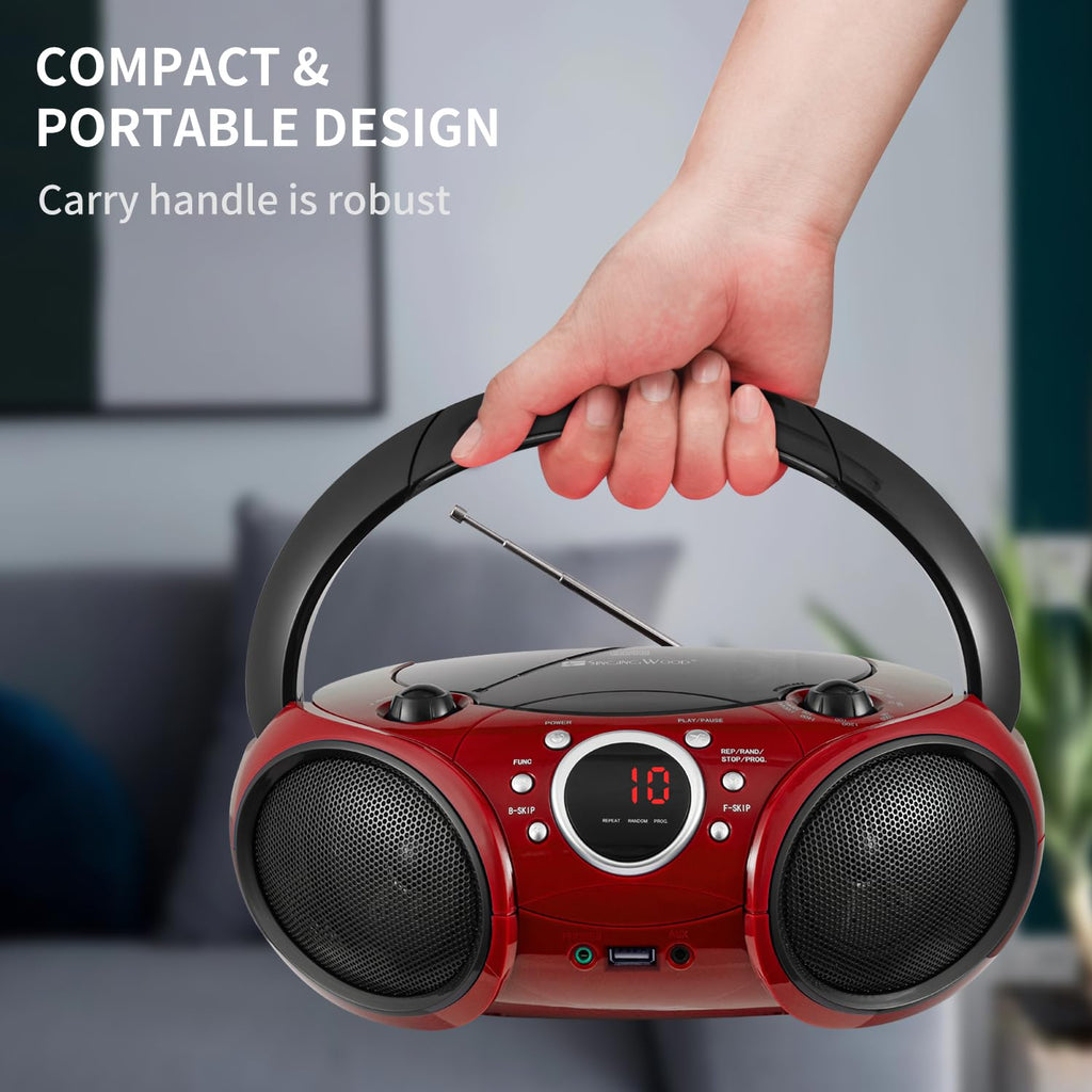 Portable CD Player Boombox K7602