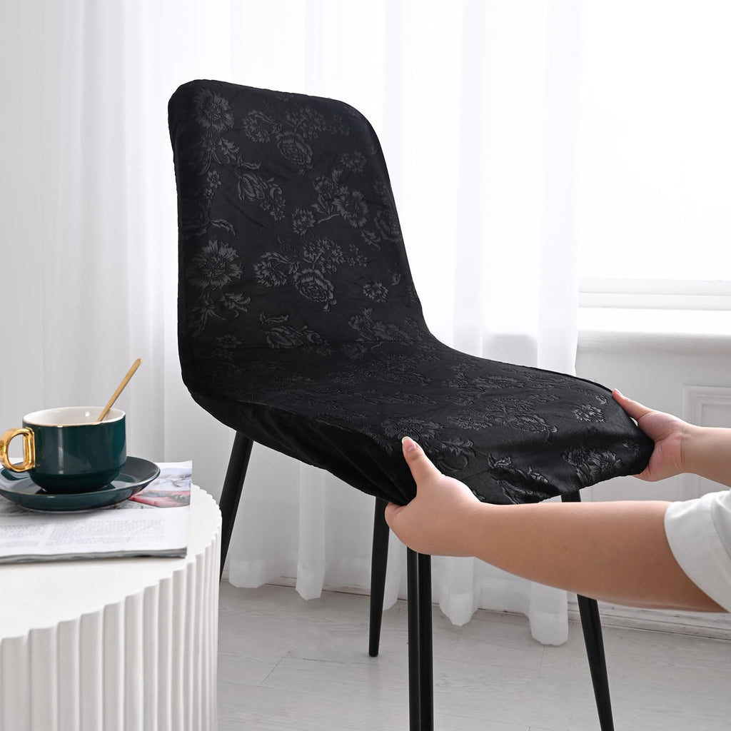 Stretch Removable Jacquard Dining Chair Covers Set Y21726