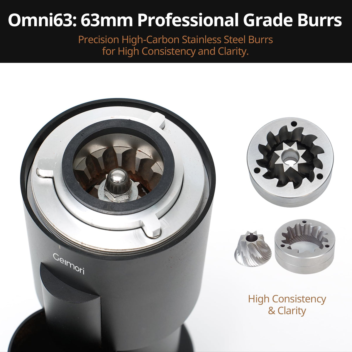 Electric Burr Coffee Grinder with 63mm Conical Burr A287