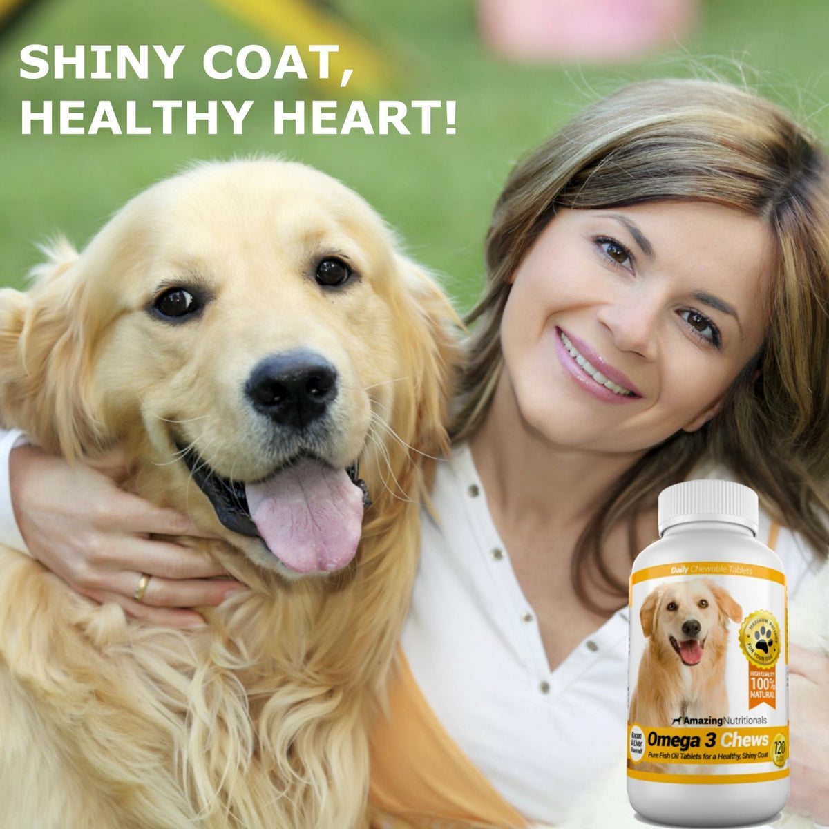 Omega-3 Fish Oil and Turmeric Curcumin Chews for Dogs G309884