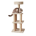 Beige Multi-Level Cat Tree Tower with Scratching Posts P36922
