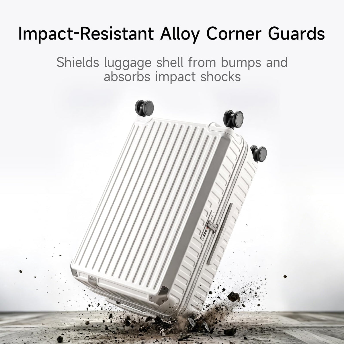 20 inch White Hardside Carry on Luggage with Spinner Wheel B324