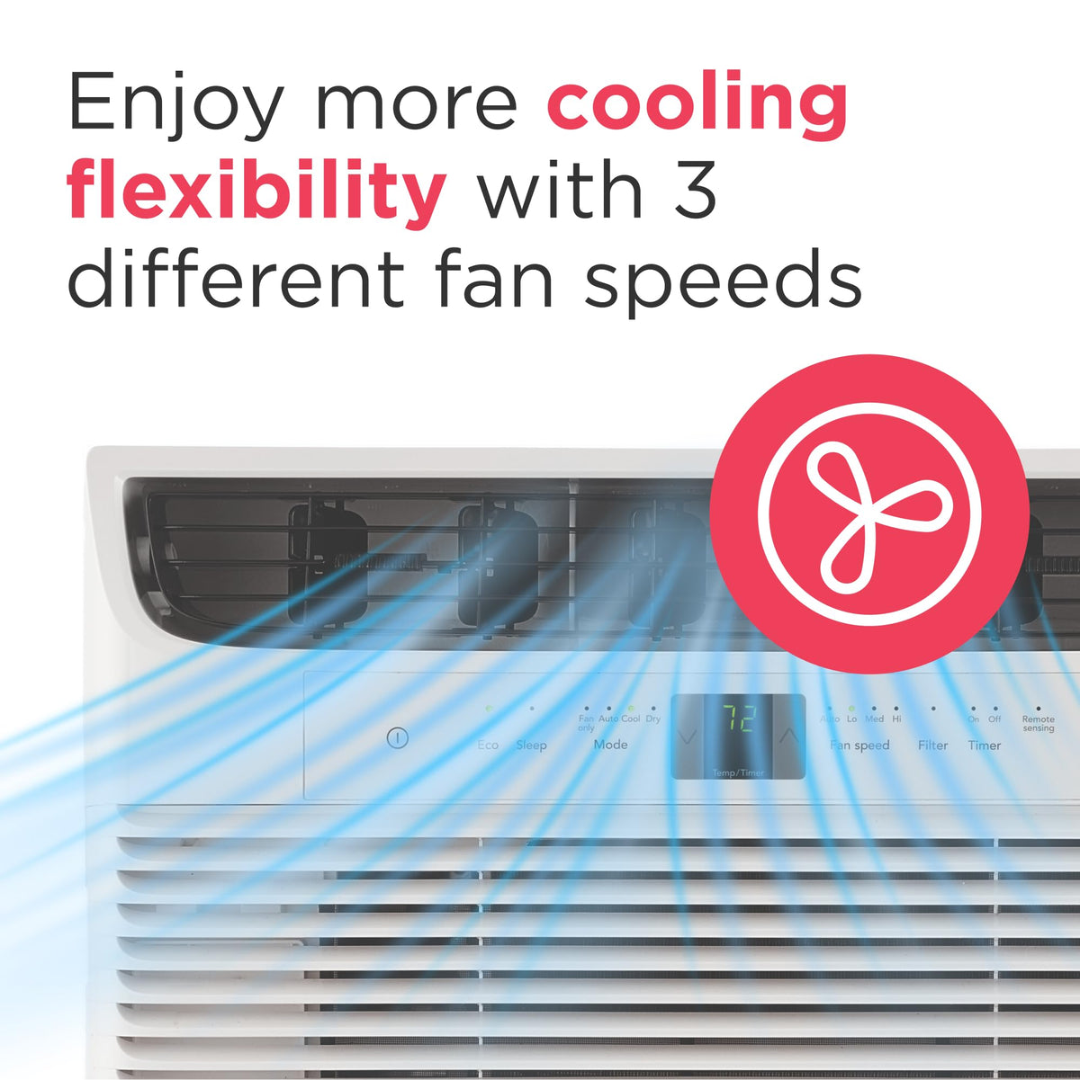8,000 BTU White Window Air Conditioner with Remote Control B884