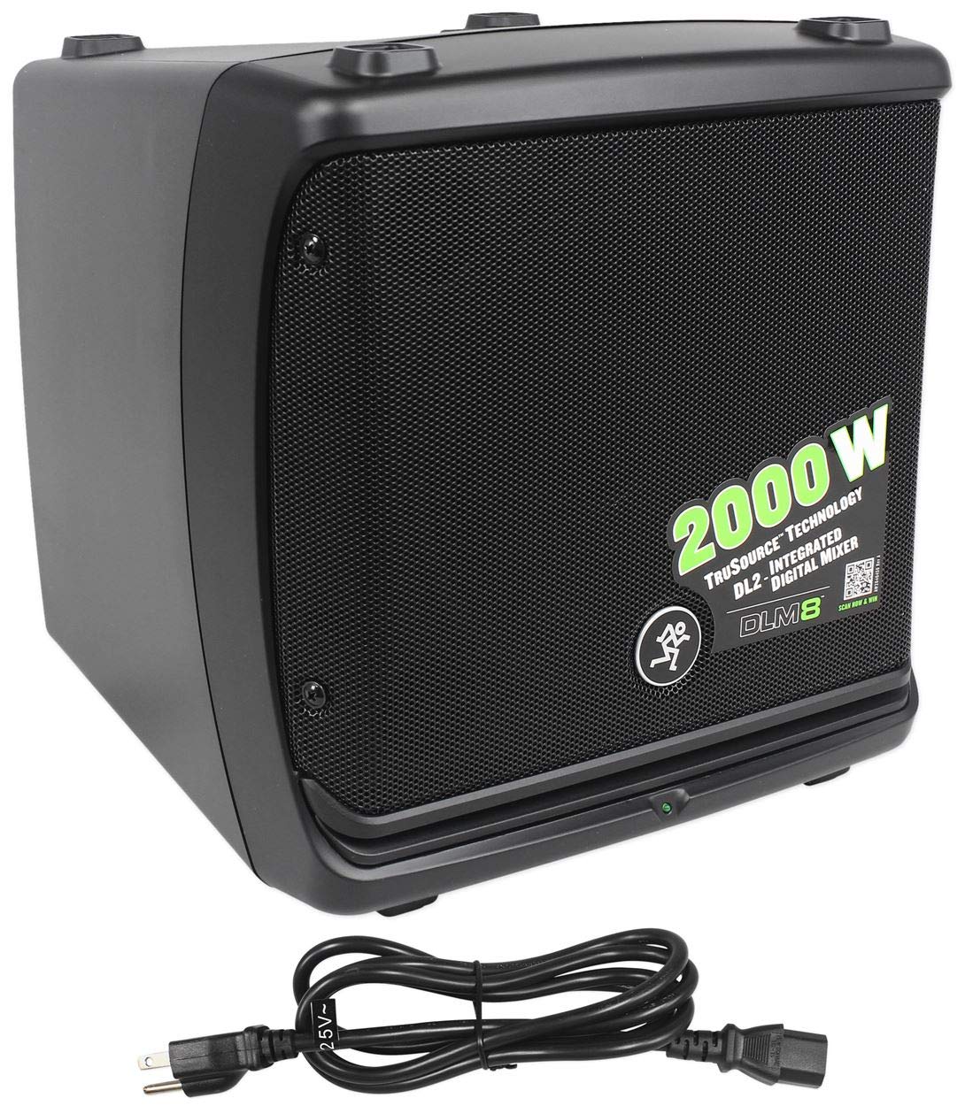 2000-Watt 8 in Powered PA Speakers with Tripod Stand Kit and XLR Cables P241756