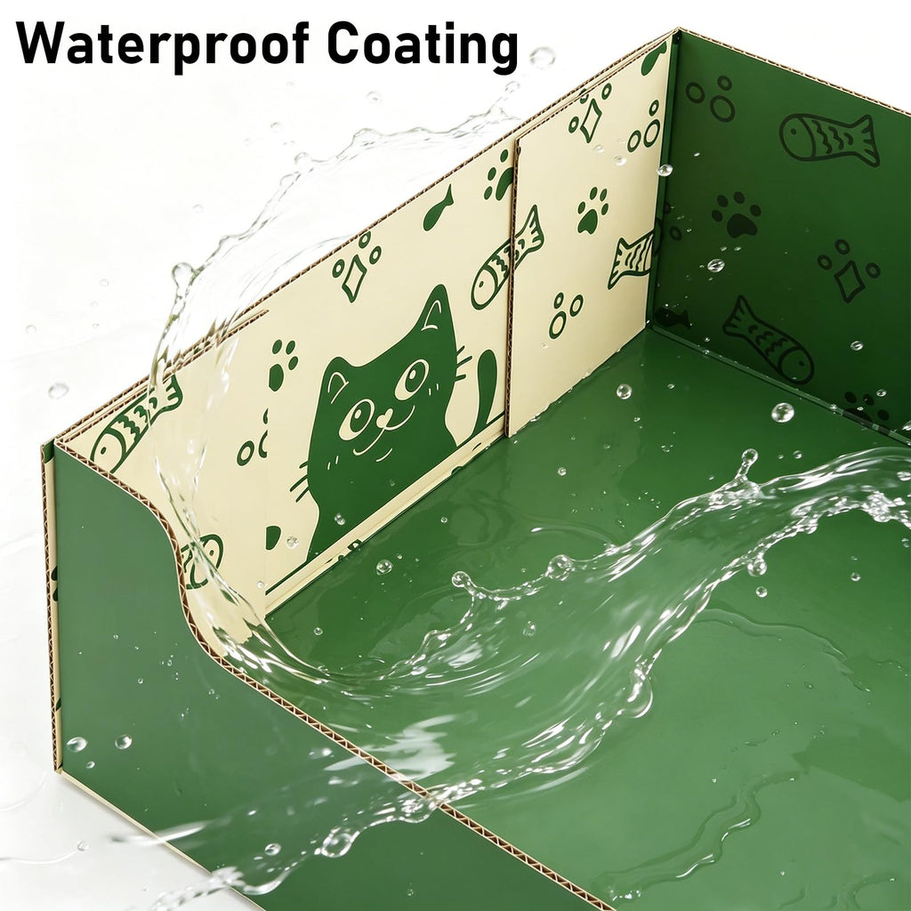 8 Pcs Disposable Cat Litter Box with Scoop W428