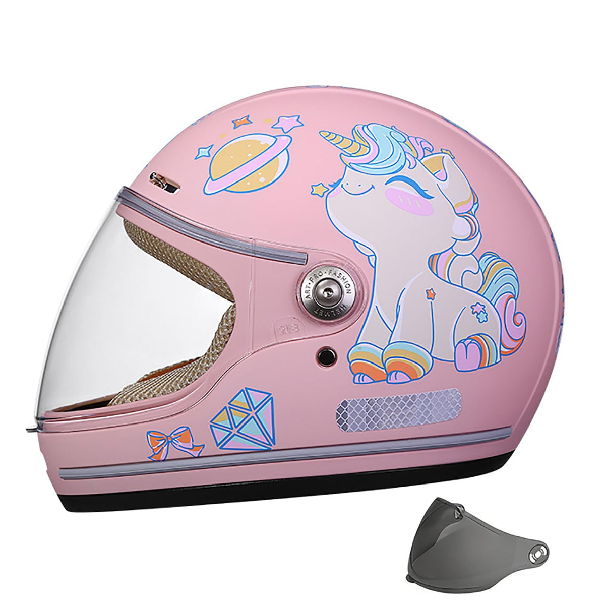 Kids Full Face Motorcycle Helmet with Visor, DOT Approved Z71369