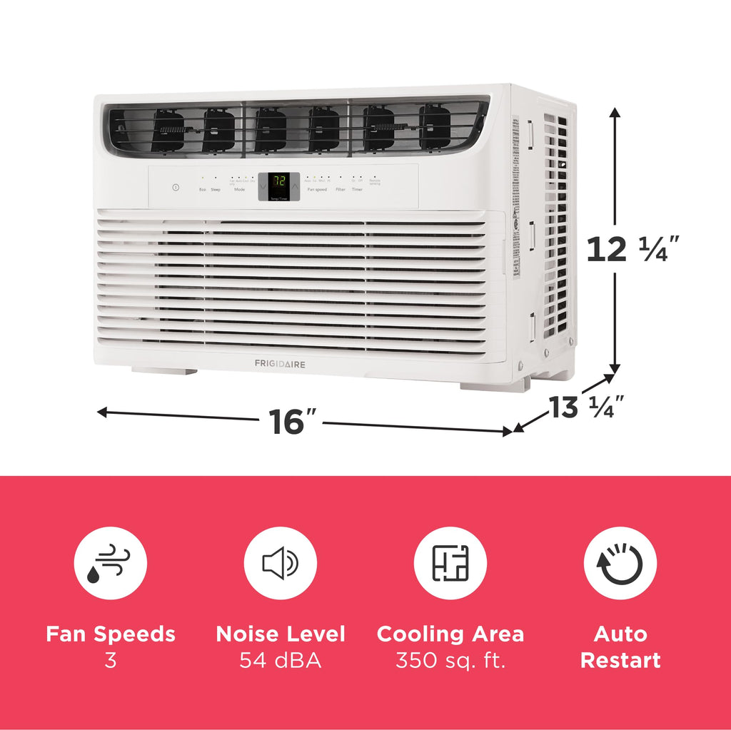 8,000 BTU White Window Air Conditioner with Remote Control B884