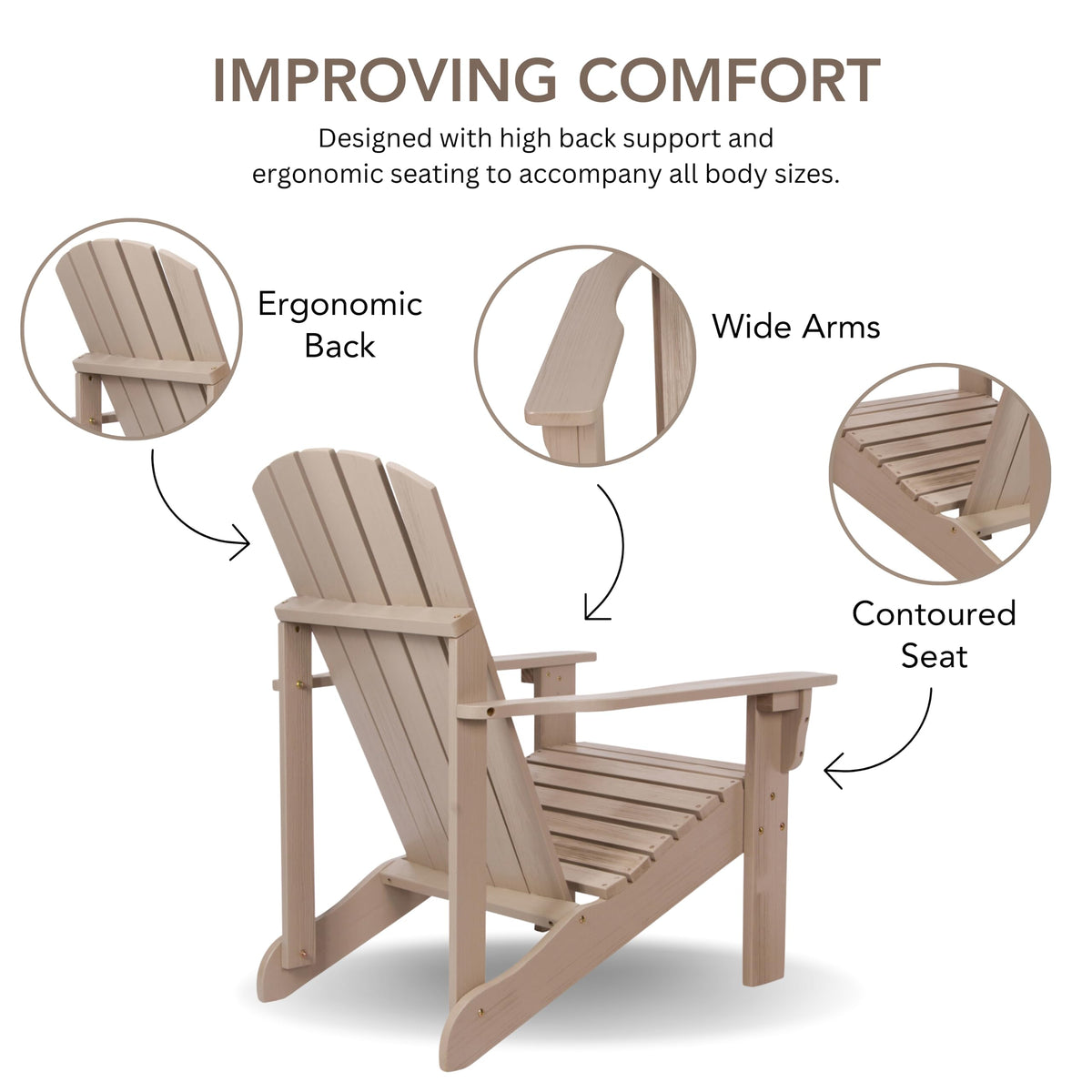 Wooden Adirondack Chair R6253