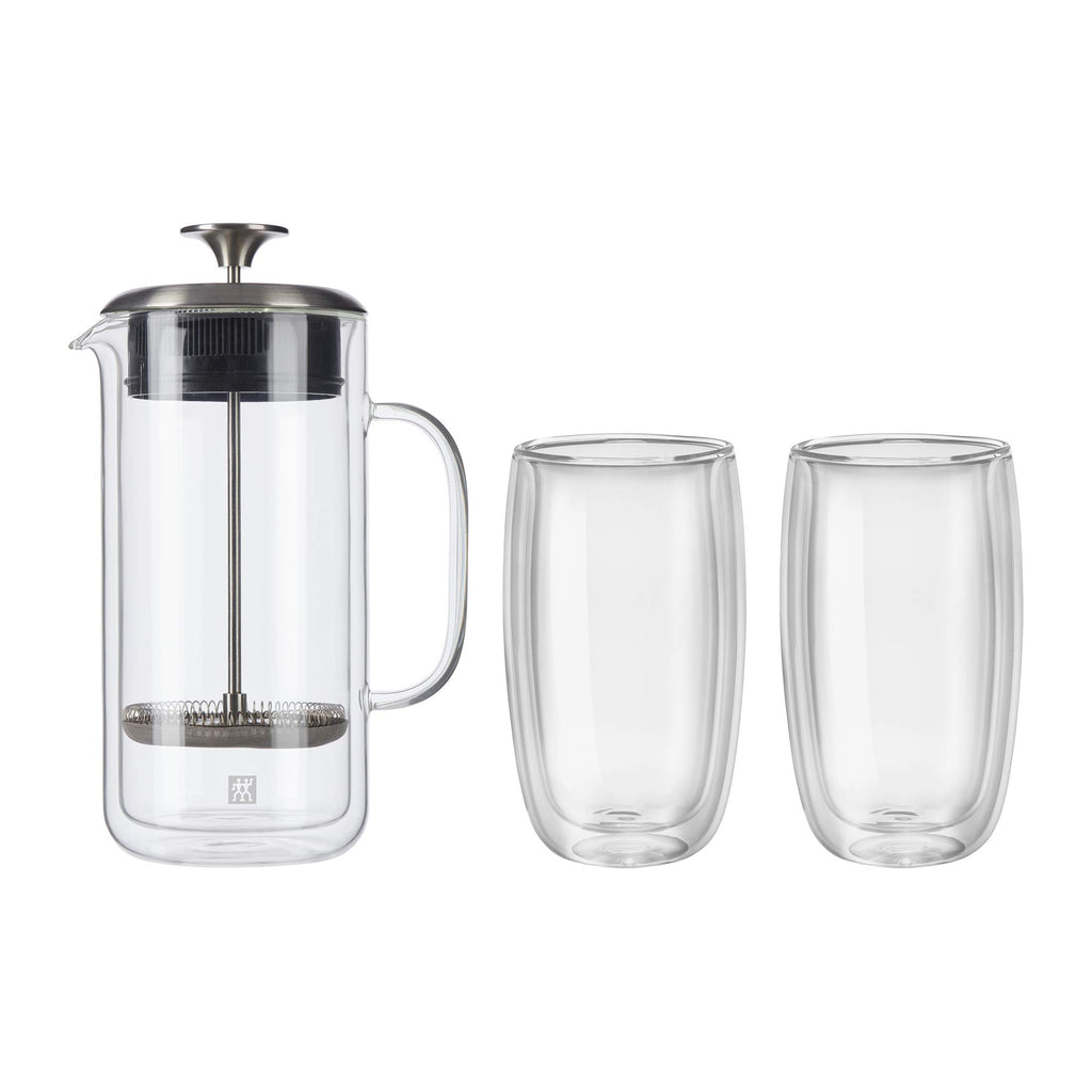 Double Wall French Press and Latte Glass E867942