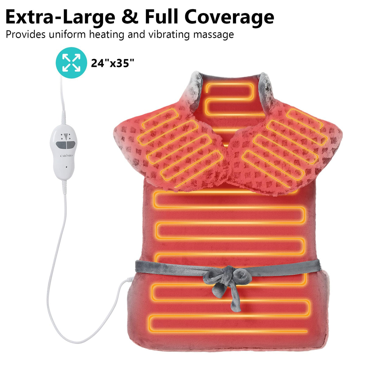 4 Massaging Heating Pad E41007