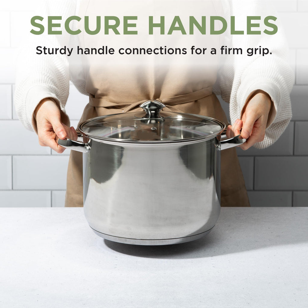 Stainless Steel 8-Quart Stock Pot with Glass Lid X846