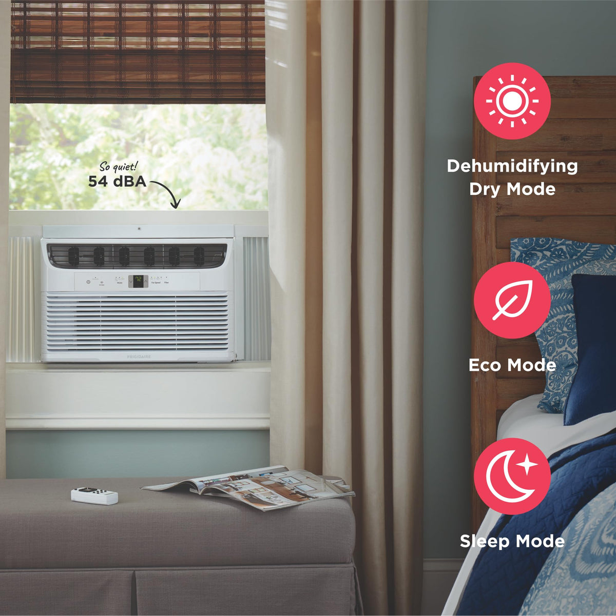 8,000 BTU White Window Air Conditioner with Remote Control B884