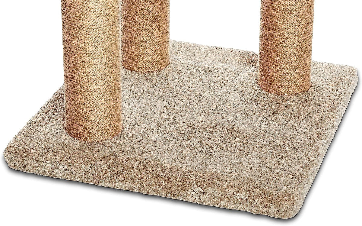 Beige Multi-Level Cat Tree Tower with Scratching Posts P36922