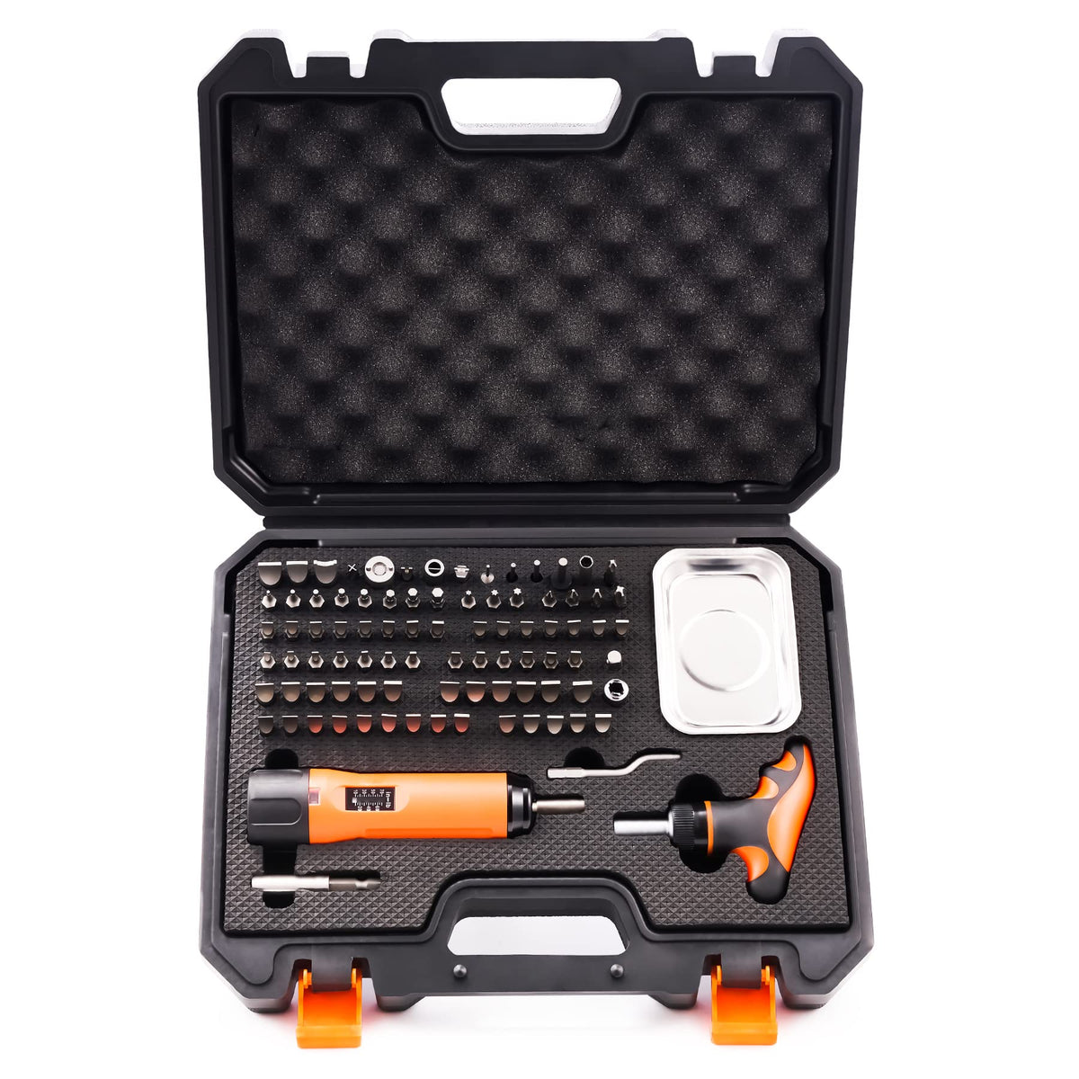 1/4" Adjustable Torque Screwdriver Set with T-BAR Ratchet, 92 Pieces D632