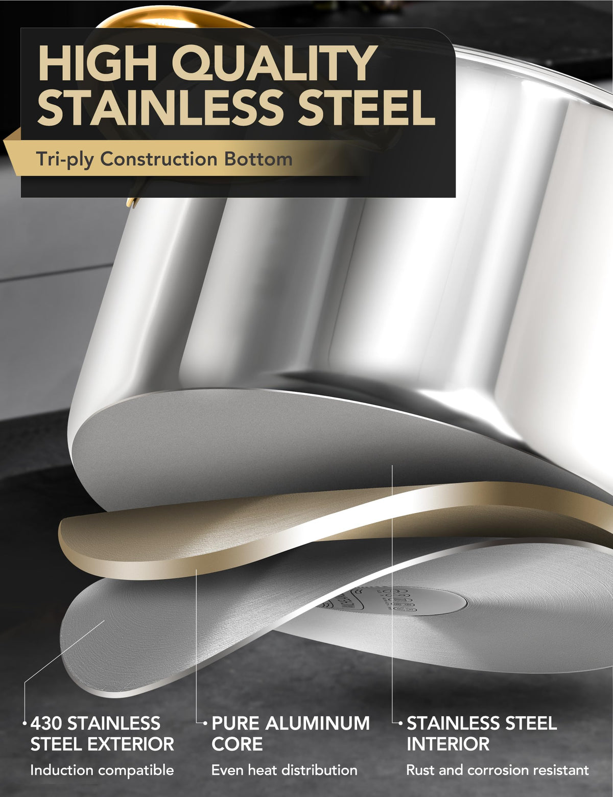 20 Quart Stainless Steel Stock Pot with Lid A291831