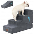 4-Step Dog Stair and Ramp with Non-Slip Bottom Grey Z98344