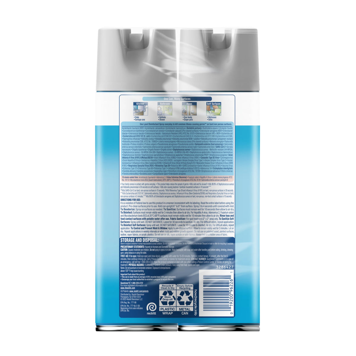 Disinfectant Spray Crisp Linen 19 oz 2 Pack S849623