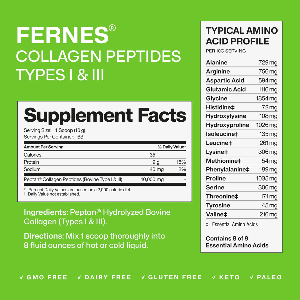 Collagen Peptides Type I & III Hydrolyzed Protein T24752