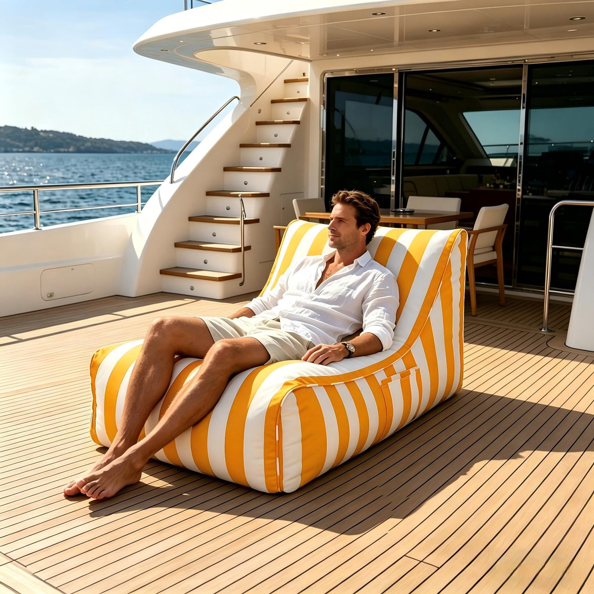 Yellow Memory Foam Bean Bag Chair T44638
