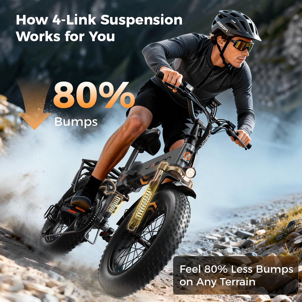 1400W 30MPH 48V 13AH Fat Tire Foldable Electric Bike W61600
