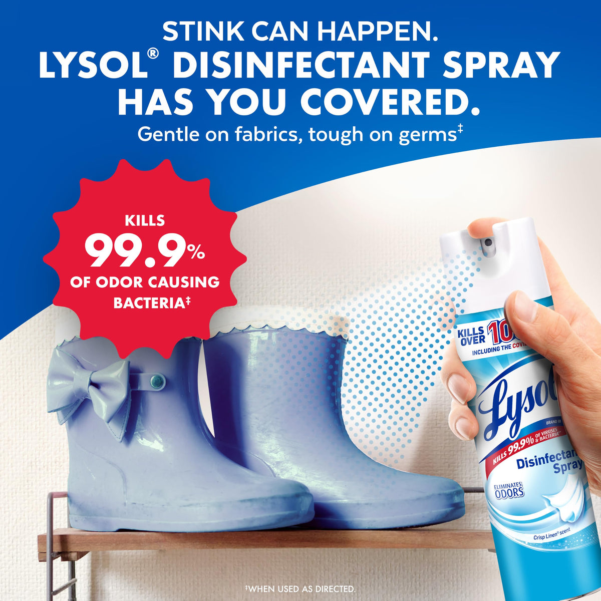 Disinfectant Spray Crisp Linen 19 oz 2 Pack S849623