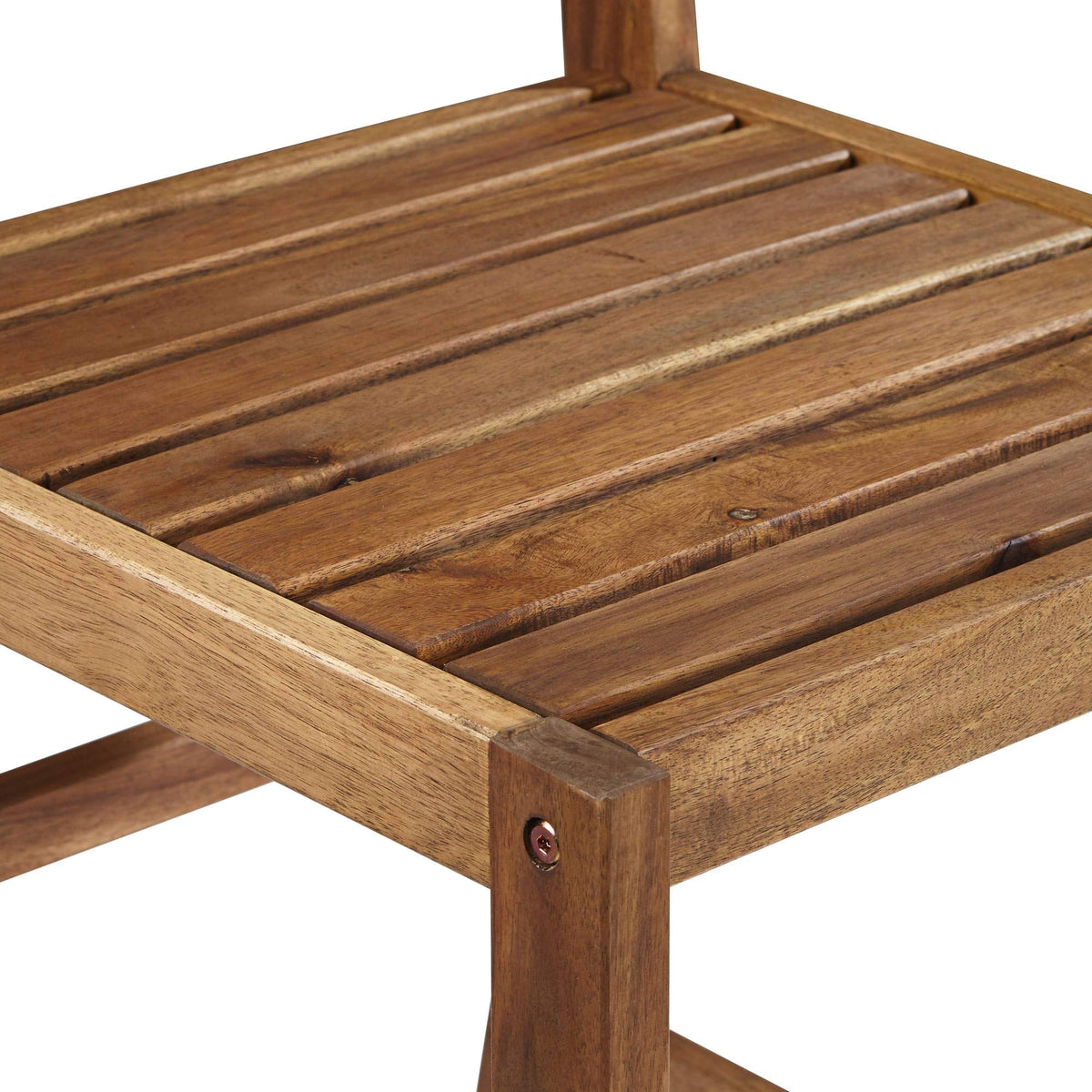 Acacia Wood Outdoor Bar Stools Set of 2 Brown 24" High Z6749