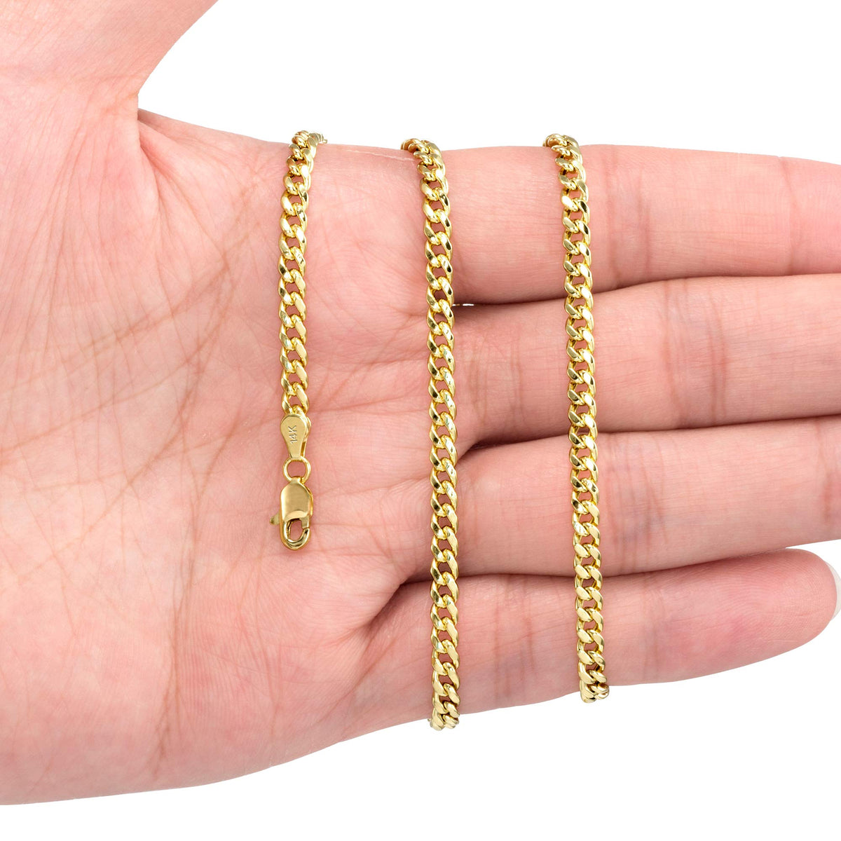 14K Yellow Gold Cuban Link Chain Necklace I135157