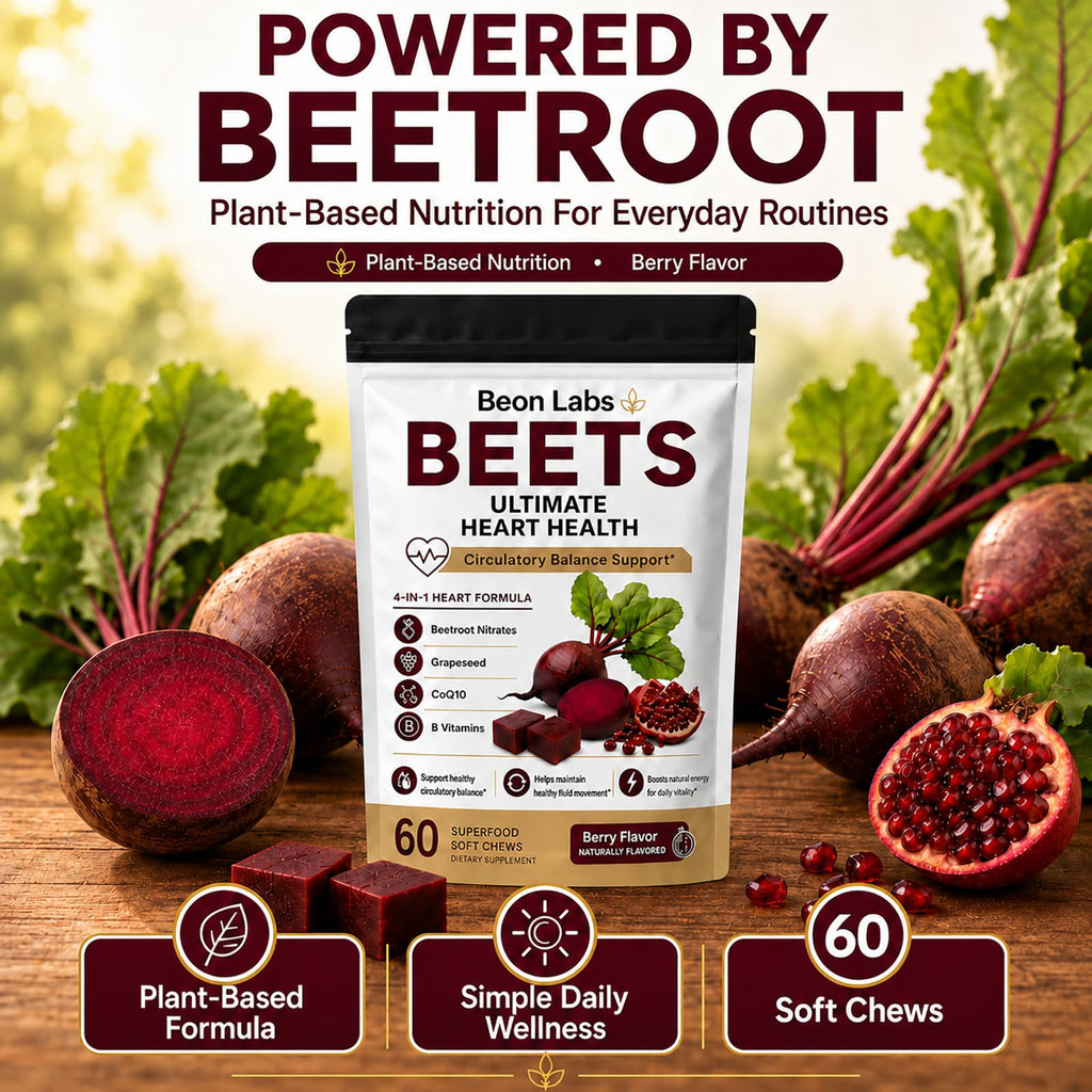 Beetroot Chews with CoQ10 & Grape Seed Extract, 60 Chews D509150