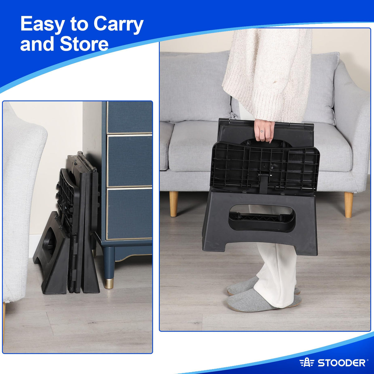 Folding 2-Step Non-Slip Step Stool O905001