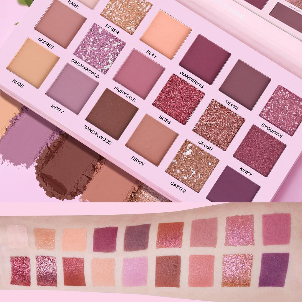 18 Colors Shimmer Matte Glitter Eyeshadow Palette F568